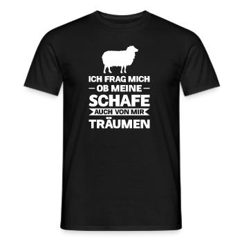 Schafe Schaf Schäfer Geschenk - Männer T-Shirt - Schwarz - Vorne - AI Model Male 178 light (178cm)