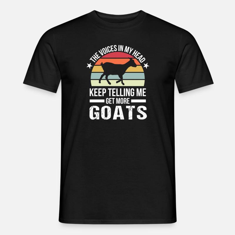 Ziegen Retro Ziege Geschenk - Männer T-Shirt - Schwarz