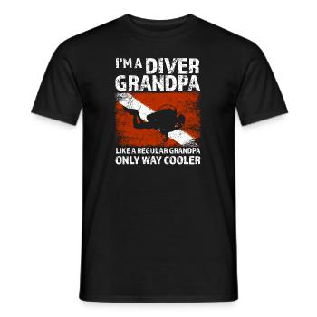 Diver Grandpa Diving Gift - Men's T-Shirt - black - Front - AI Model Male 178 light (178cm)
