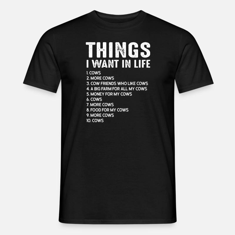 Kühe Kuh Geschenk - Männer T-Shirt - Schwarz