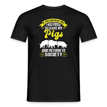 Pig Pig Farm Gift - Men's T-Shirt - black - Front - AI Model Male 178 light (178cm)