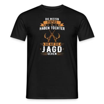 Chasse Père Fille Chasse Cadeau de chasse - T-shirt homme - noir - Devant - AI Model Male 178 light (178cm)