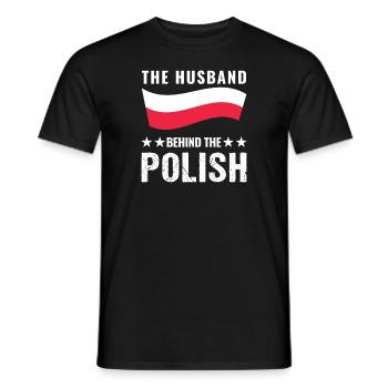 Polnische Wurzeln Polen Polnische Flagge Geschenk - Männer T-Shirt - Schwarz - Vorne - AI Model Male 178 light (178cm)
