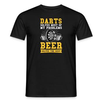 Dart Dart Player Dartboard Cadeau - T-shirt homme - noir - Devant - AI Model Male 178 light (178cm)