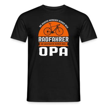 Fahrrad Opa Fahrradfahrer Geschenk - Männer T-Shirt - Schwarz - Vorne - AI Model Male 178 light (178cm)