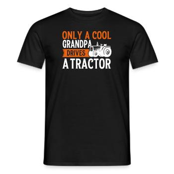 Tracteur Grand-père Tracteurs Cadeau - T-shirt homme - noir - Devant - AI Model Male 178 light (178cm)