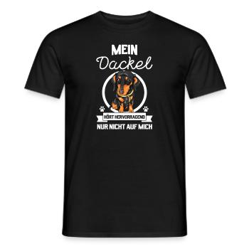 Dackel Dackel Geschenk - Männer T-Shirt - Schwarz - Vorne - AI Model Male 178 light (178cm)