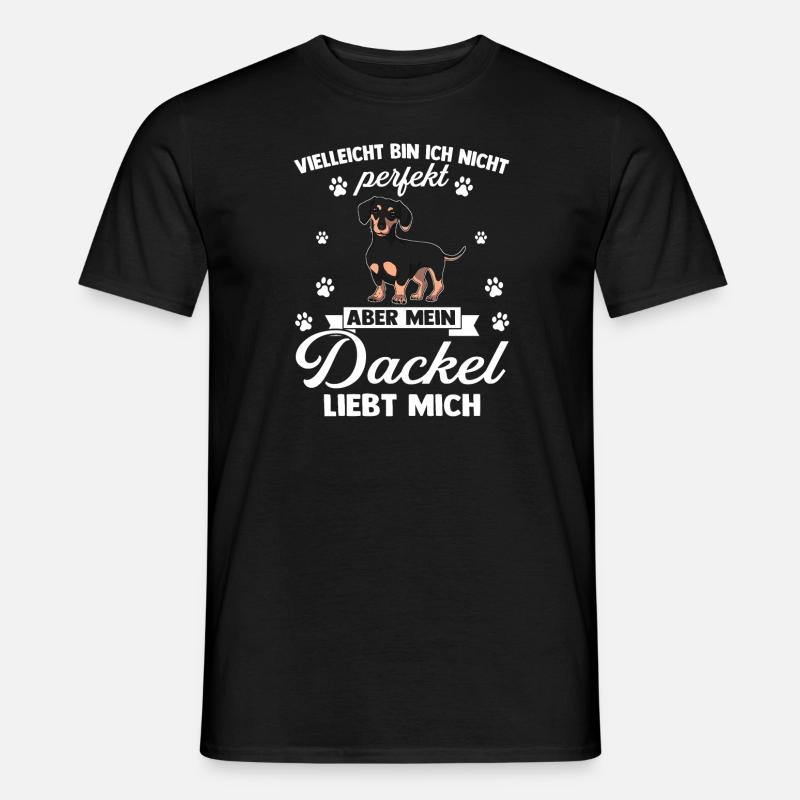 Dackel Dackel Geschenk - Männer T-Shirt - Schwarz