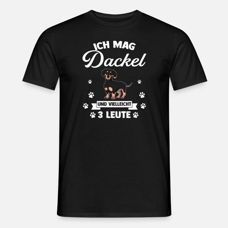 Dackel Dackel Geschenk - Männer T-Shirt - Schwarz