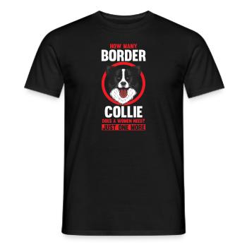 Border Collie Mrs. Border Collie Gift - Men's T-Shirt - black - Front - AI Model Male 178 light (178cm)
