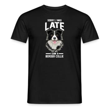 Border Collie Border Collie Gift - Men's T-Shirt - black - Front - AI Model Male 178 light (178cm)
