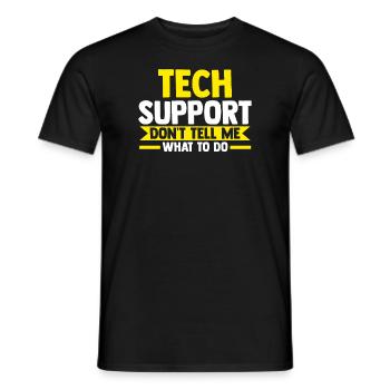 Technical Support Geek IT Gift - Men's T-Shirt - black - Front - AI Model Male 178 light (178cm)