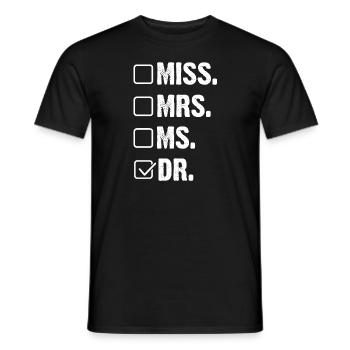 Doctoral Degree Doctoral Thesis Doctoral Degree - Men's T-Shirt - black - Front - AI Model Male 178 light (178cm)