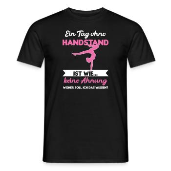 Handstand Turnerin Handstände Geschenk - Männer T-Shirt - Schwarz - Vorne - AI Model Male 178 light (178cm)