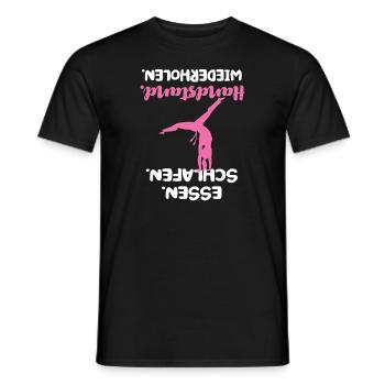 Handstand Handstände Turnerin Geschenk - Männer T-Shirt - Schwarz - Vorne - AI Model Male 178 light (178cm)