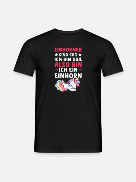 Einhorn Einhörner Einhorn Liebhaber Geschenk - Männer T-Shirt - Schwarz