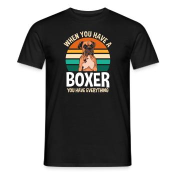 Boxer Boxer Geschenk - Männer T-Shirt - Schwarz - Vorne - AI Model Male 178 light (178cm)