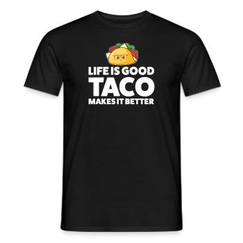 Tacos Taco Gift - Men's T-Shirt - black - Front - AI Model Male 178 light (178cm)