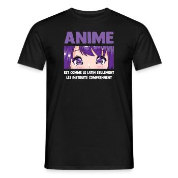 Anime Anime Cadeau - T-shirt homme - noir - Devant - AI Model Male 178 light (178cm)