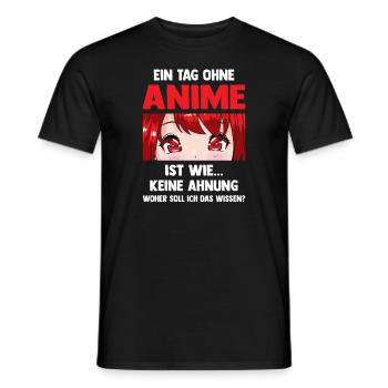 Anime Anime Geschenk - Männer T-Shirt - Schwarz - Vorne - AI Model Male 178 light (178cm)