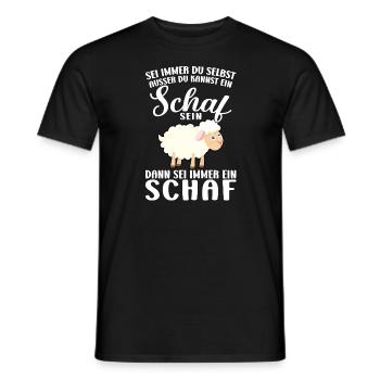 Schaf Schafe Schäfchen Geschenk - Männer T-Shirt - Schwarz - Vorne - AI Model Male 178 light (178cm)