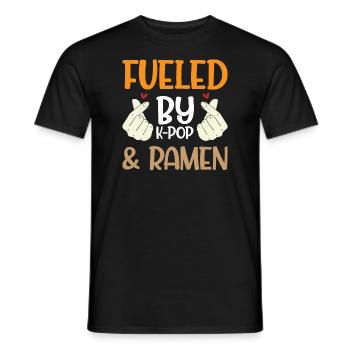K-Pop & Ramen K-Pop & Ramen Gift - Men's T-Shirt - black - Front - AI Model Male 178 light (178cm)