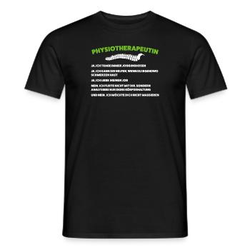 Physio Physiotherapeutin Praxis Geschenk - Männer T-Shirt - Schwarz - Vorne - AI Model Male 178 light (178cm)