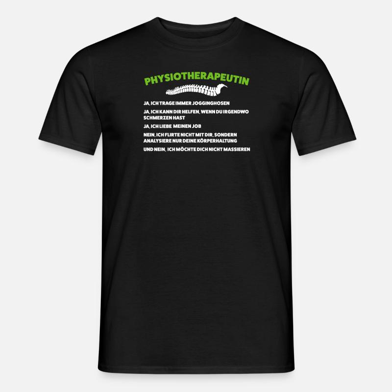 Physio Physiotherapeutin Praxis Geschenk - Männer T-Shirt - Schwarz