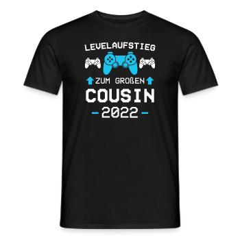 Großer Cousin 2022 Cousins Cousin Geschenk - Männer T-Shirt - Schwarz - Vorne - AI Model Male 178 light (178cm)