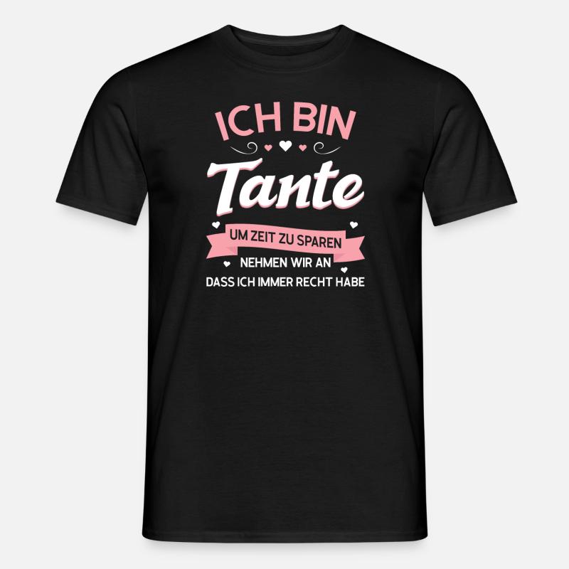Tante Neffe Nichte Geschenk - Männer T-Shirt - Schwarz