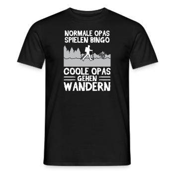 Wanderer Opa Bergsteiger Geschenk - Männer T-Shirt - Schwarz - Vorne - AI Model Male 178 light (178cm)
