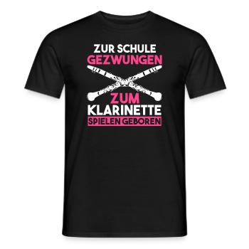 Klarinette Mädchen Klarinettistin Geschenk - Männer T-Shirt - Schwarz - Vorne - AI Model Male 178 light (178cm)