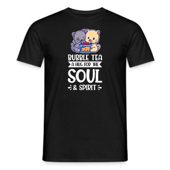 bubble tea Bubble Tea Merch Bubble Tea - Men's T-Shirt - black - Front - AI Model Male 178 light (178cm)