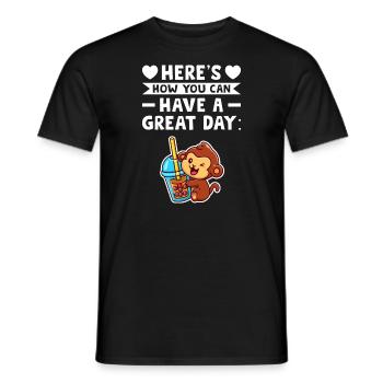 Bubble Tea Bubble Tea Fan Articles Bubble - Men's T-Shirt - black - Front - AI Model Male 178 light (178cm)
