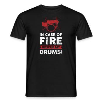 Batterie Les batteurs jouent de la batterie - T-shirt homme - noir - Devant - AI Model Male 178 light (178cm)