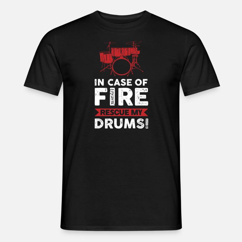 Drums Drummers play drums - Men’s T-shirt - black