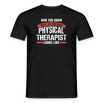 Physiotherapist Physiotherapist Job Gift - Men's T-Shirt - black - Front - AI Model Male 178 light (178cm)