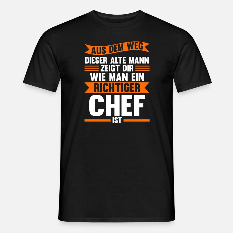 Chef Leiter Direktor Geschenk - Männer T-Shirt - Schwarz