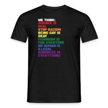 LGBT Gay Pride LGBTQ Gift - Men's T-Shirt - black - Front - AI Model Male 178 light (178cm)