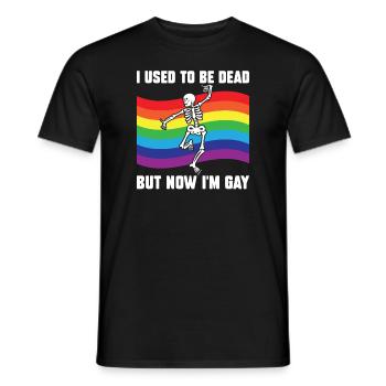 Cadeau bisexuel lgbt lesbien - T-shirt homme - noir - Devant - AI Model Male 178 light (178cm)