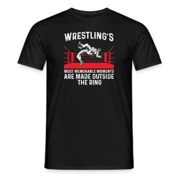 Wrestling Wrestling Wrestle Athlete Gift - Men's T-Shirt - black - Front - AI Model Male 178 light (178cm)