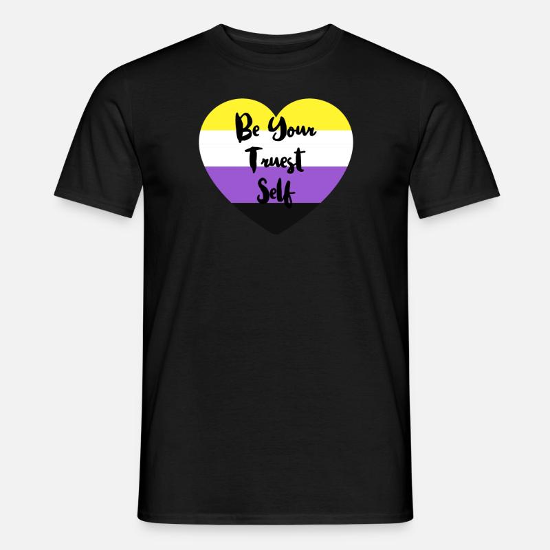 Non-binary non-binary flag LGBTQ gift - Men's T-Shirt - black