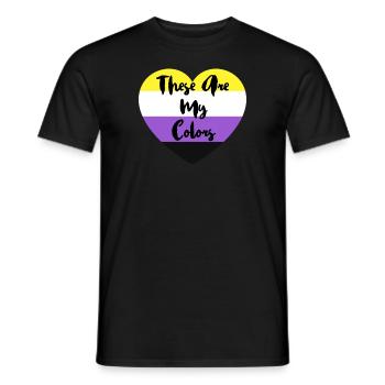 Non-binary non-binary flag LGBTQ gift - Men's T-Shirt - black - Front - AI Model Male 178 light (178cm)