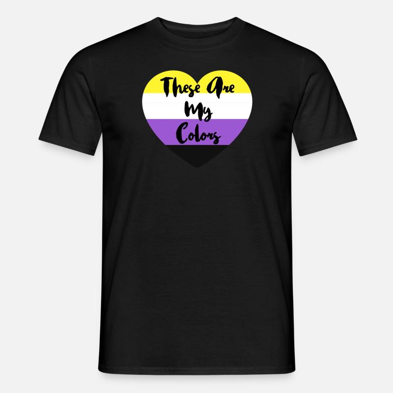 Non-binary non-binary flag LGBTQ gift - Men's T-Shirt - black