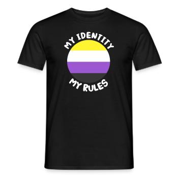 Non-binary non-binary flag LGBTQ gift - Men's T-Shirt - black - Front - AI Model Male 178 light (178cm)
