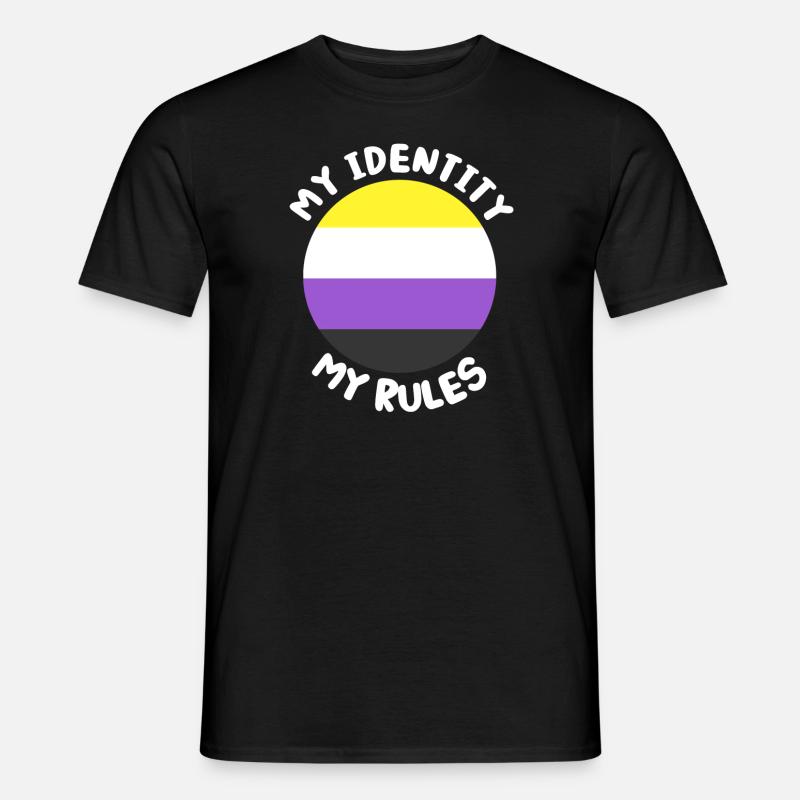 Non-binary non-binary flag LGBTQ gift - Men's T-Shirt - black
