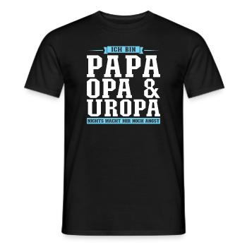 Papa Opa Uropa Geschenk - Männer T-Shirt - Schwarz - Vorne - AI Model Male 178 light (178cm)