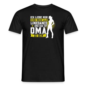 Linedance Oma Großmutter Geschenk - Männer T-Shirt - Schwarz - Vorne - AI Model Male 178 light (178cm)