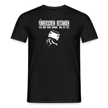 Führerschein Fahrschule Fahranfänger Geschenk - Männer T-Shirt - Schwarz - Vorne - AI Model Male 178 light (178cm)