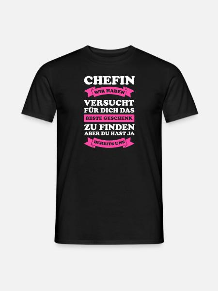 Chefin Job Leiterin Geschenk - Männer T-Shirt - Schwarz